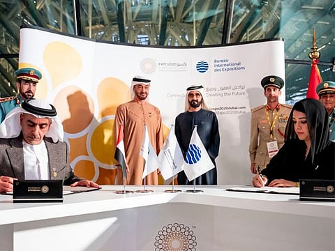 His Highness Sheikh Mohammed bin Rashid Al Maktoum, Vice President and Prime Minister of the UAE and the Ruler of Dubai, and His Highness Sheikh Mohamed bin Zayed Al Nahyan, Crown Prince of Abu Dhabi and Deputy Supreme Commander of the UAE Armed Forces, attended the signing of two agreements