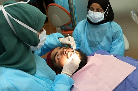 A dental check-up being conducted at a Dubai dental clinic. Photo for illustrative purpose only.