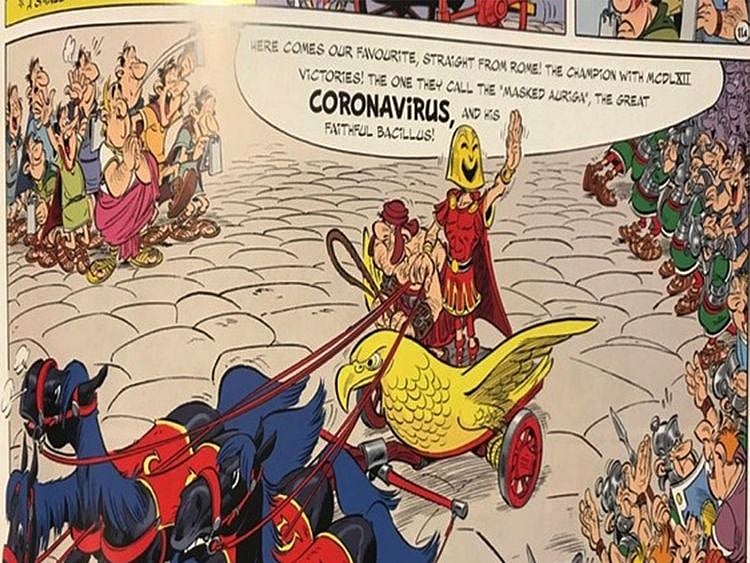 Uncanny! Asterix comic featured masked villain 'Coronavirus' in the year 2017 