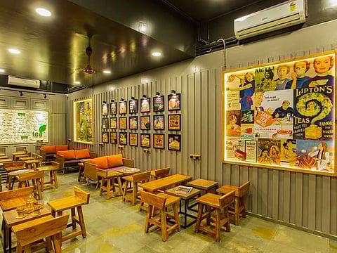 A Tea Post cafe in India