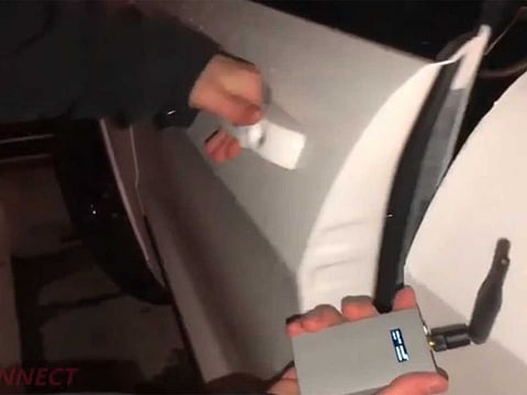 The device is named 'keyless repeater' which he sells for $9,000