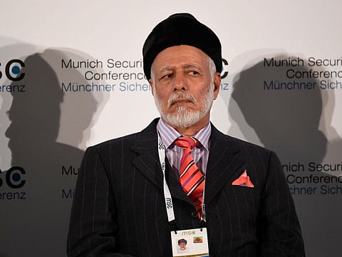 Oman's Foreign Minister Yousuf Bin Alawi at a panel discussion during the 56th Munich Security Conference on Saturday.