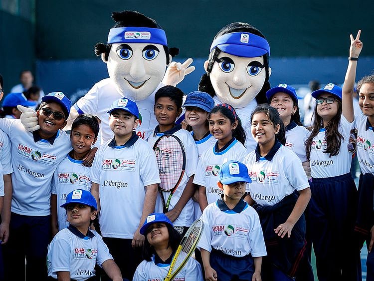 Children from six schools enjoyed the WTA JP Morgan Kids Day 