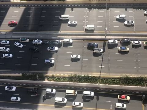 Nine car crash on Sheikh Zayed Road