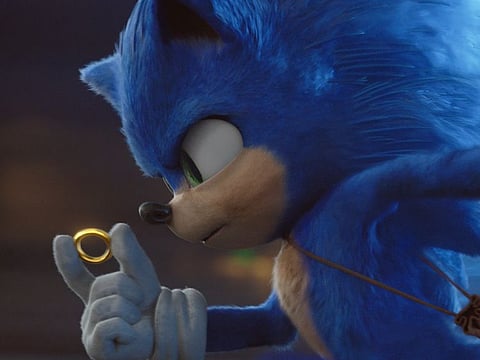 Sonic (Ben Schwartz) in SONIC THE HEDGEHOG from Paramount Pictures and Sega.