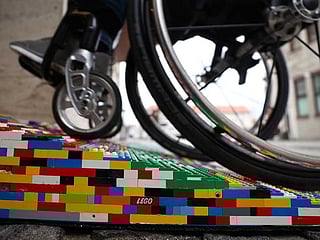'Lego grandma' builds wheelchair ramps from donated lego bricks