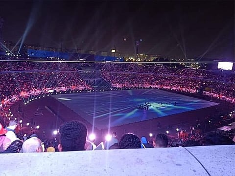 Egyptian mahraganat  sensation Hassan Shakoush performed this week at a sell-out Valentine's Day concert at Cairo Stadium where he sang his hit song "The Girl Next Door" 