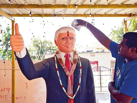 Bussa Krishna says his "love" for Donald Trump has transformed into reverence. 