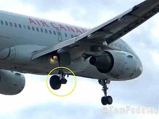 Video: Air Canada jet lands safely in Toronto after losing a wheel