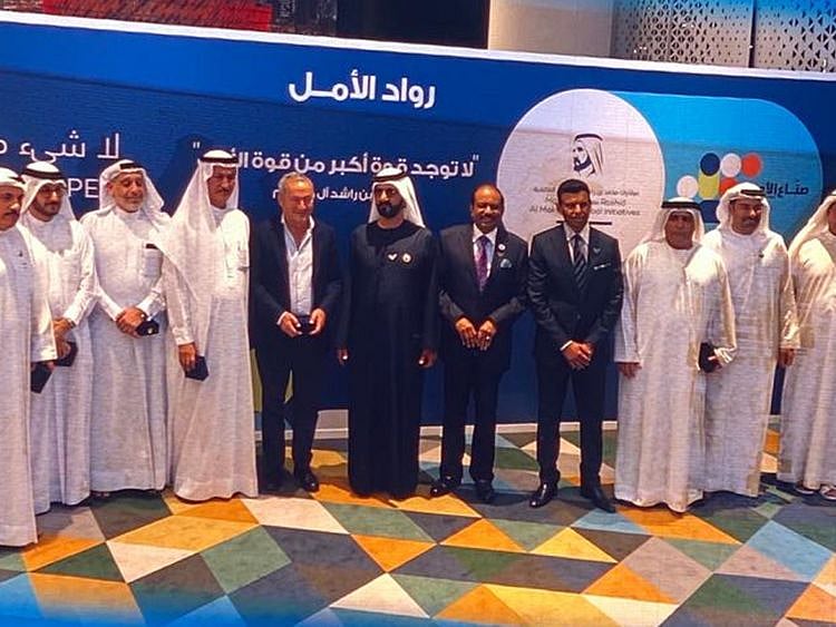 Sheikh Mohammad Bin Rashid Al Maktoum Vice President and Prime Minister of the UAE and Ruler of Dubai receives the donors at the Arab Hope Awards