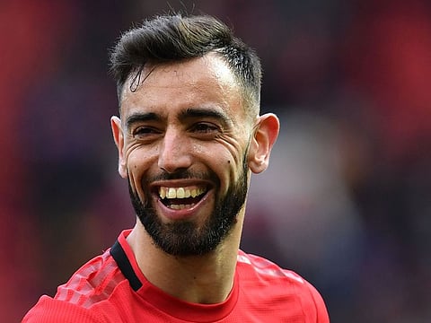 Manchester United's Portuguese midfielder Bruno Fernandes