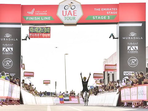 Adam Yates wins Stage 3 of the UAE Tour