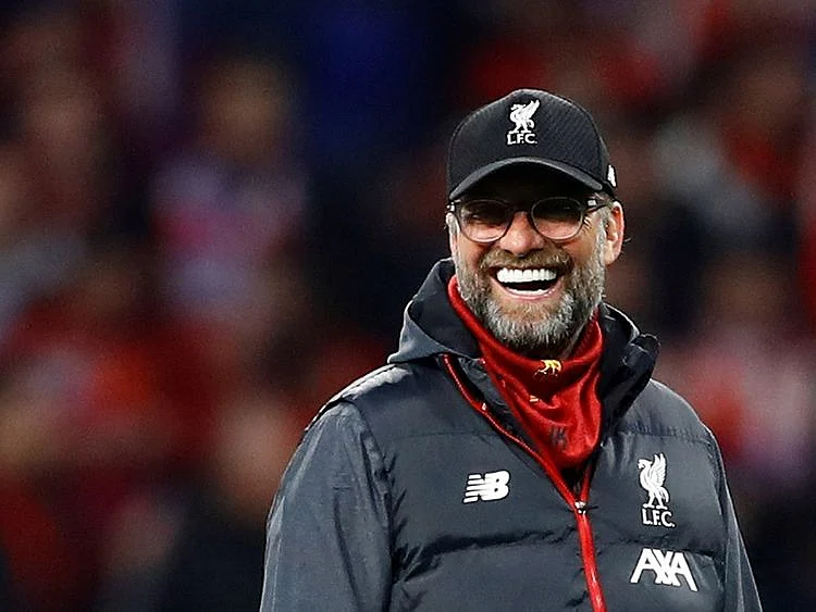 Liverpool boss Jurgen Klopp smiles after the 3-2 win over West Ham