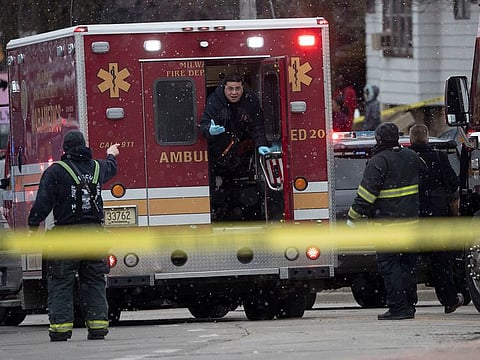 Milwaukee Police and Milwaukee Fire Dept. personnel respond to reports of an active shooting at the Molson Coors Brewing Co. campus in Milwaukee, Wednesday, Feb. 26, 2020. 