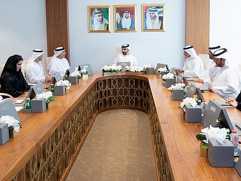 Sheikh Mansoor Bin Mohammad presided over the Dubai Sports Council Board meeting on Thursday