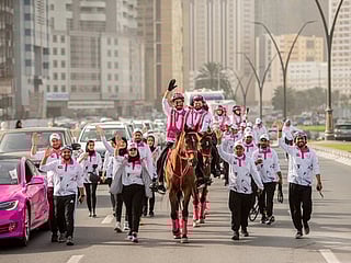UAE's Pink Caravan makes brisk progress on Day 2