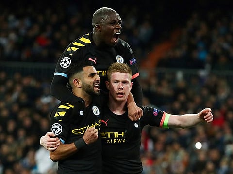 Manchester City defeated Real Madrid 2-1 in the Champions League