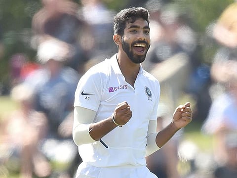 India's Jasprit Bumrah celebrate the wicket of New Zealand's BJ Watling on day two of the second Test cricket match at the Hagley Oval in Christchurch on March 1, 2020. 