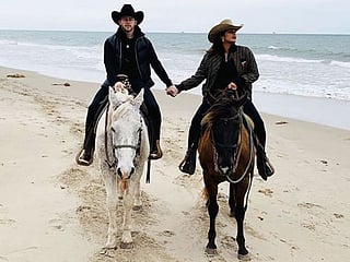 See photos: Priyanka, Nick's Sunday was all about beach, horses and laughs