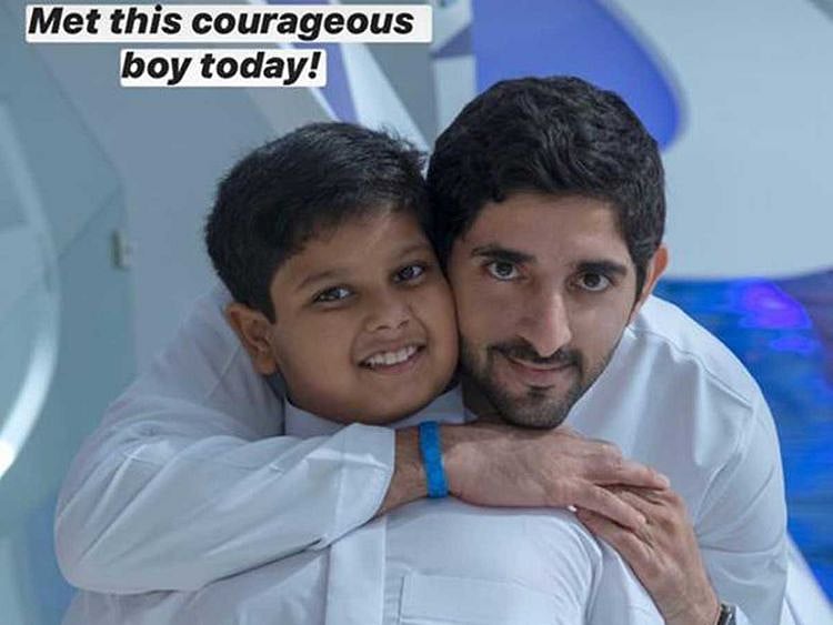 Sheikh Hamdan with Abdullah