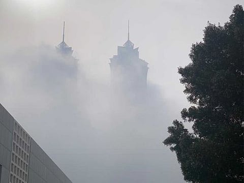 It's a foggy morning in Dubai. For illustrative purposes only