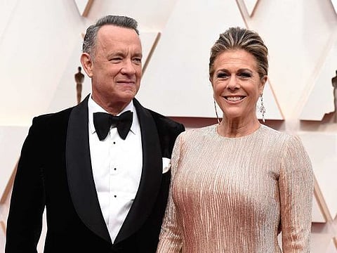 Tom Hanks and his wife Rita Wilson at the Academy Awards. Wilson is one of eight women elected to the board this year.