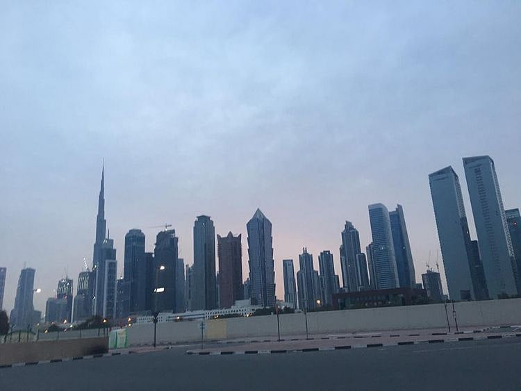 Early morning view of Dubai March