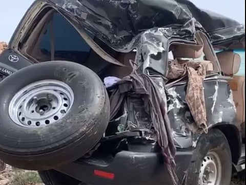 One man died and four others were injured in the accident in Ras Al Khaimah