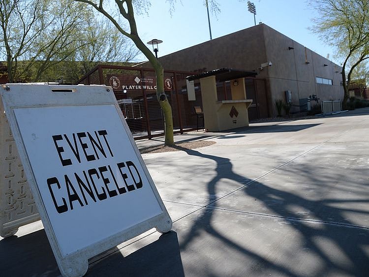  A view of Camelback Ranch following the cancellation of spring training games due to concerns over coronavirus