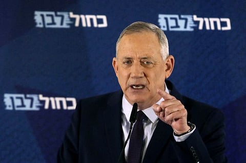 Blue and White party leader Benny Gantz. 