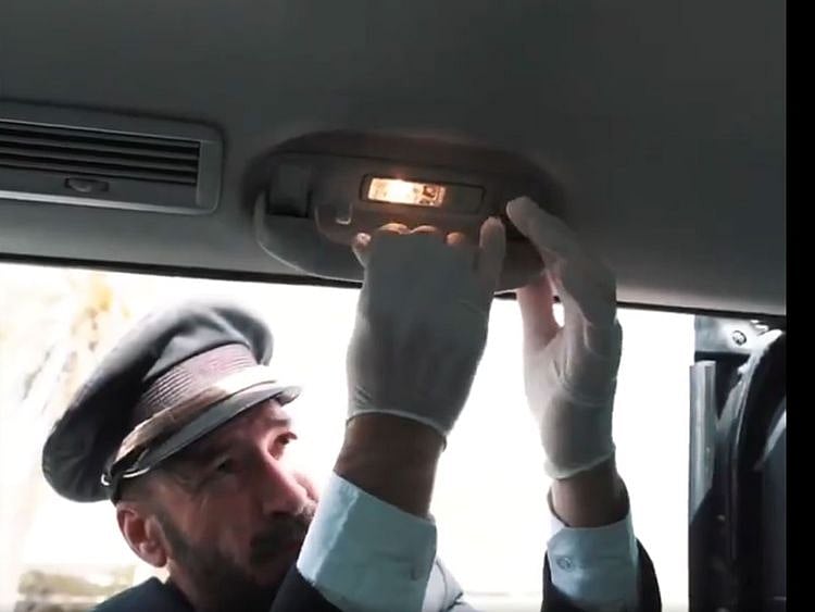 Abu Dhabi disinfects public transport.