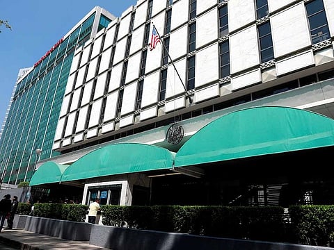 A general view shows the U.S embassy in Mexico City, Mexico