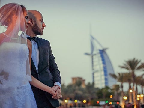 Marina Dobromyslova from Russia met the love of his life Wael Alghareeb from Syria at City Centre Deira on the very day she landed in Dubai.  Eight years on, they are happily married with a four-year old child.