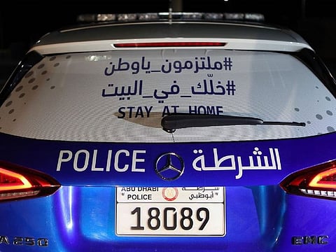 Abu Dhabi Police are patrolling the streets to ensure residents comply with the directives issued by the Ministry of Interior and the National Emergency Crisis and Disasters Management Authority.