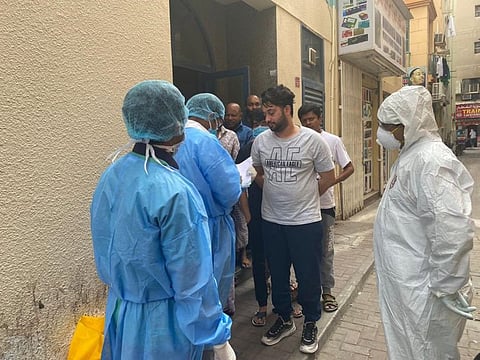 Over 400 residents were tested for coronavirus by 40 health professionals in the Naif area of Dubai on Saturday