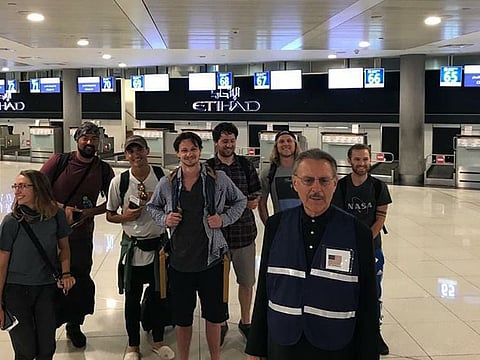 25 stranded US Citizens were flown out of Abu Dhabi on Friday