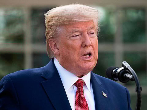 US President Donald Trump speaks during a Coronavirus Task Force press briefing in the Rose Garden of the White House in Washington, DC, on March 29, 2020. 