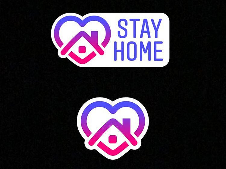 Stay Home - Instagram sticker 