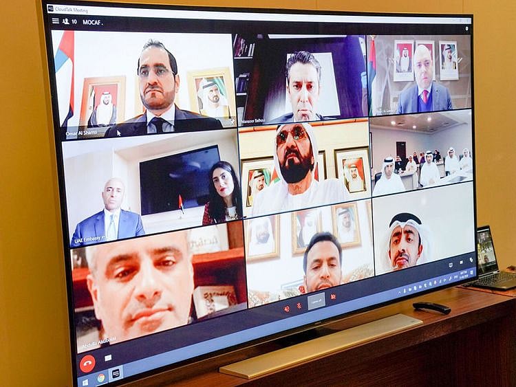 Sheikh Mohammed Bin Rashid with ambassadors