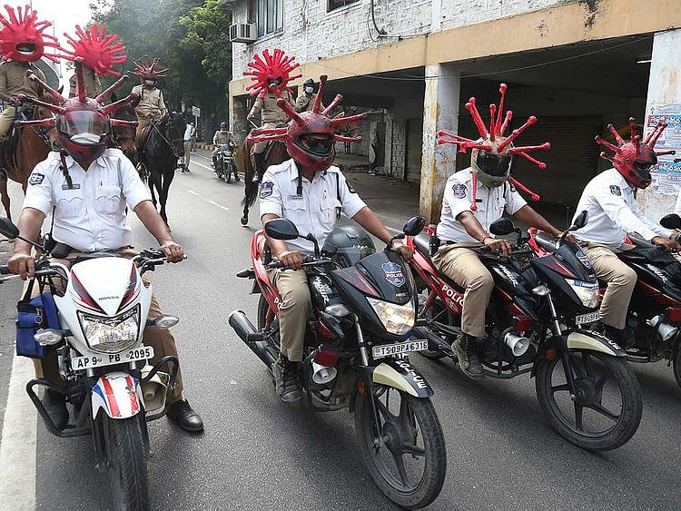 India policemen coronavirus