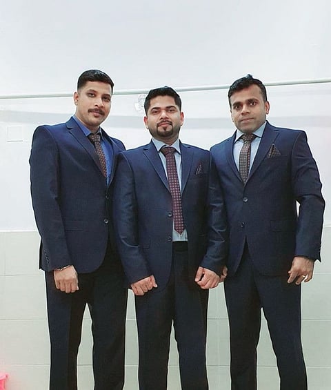 Jijesh Korothan with the two other winners
