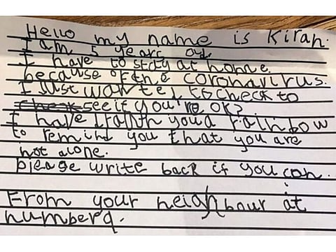 Kiran, 5, just intended to check if her 93-year-old neighbour was okay.