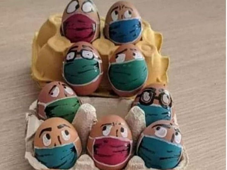 An Instagrammer shared this creative Easter picture in light of the coronavirus pandemic affecting the world