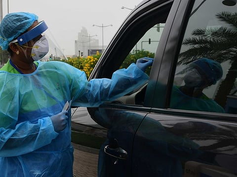 Drive through testing centres have been set up across the UAE.