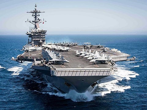 The aircraft carrier USS Theodore Roosevelt (CVN 71)transits the Pacific Ocean while conducting a tailored ship’s training availability off the coast of Southern California on April 30, 2017. The Sailor assigned to the USS Theodore Roosevelt (CVN 71) who was admitted to the Intensive Care Unit (ICU) of the US Naval Hospital Guam April 9 died of COVID-related complications reported by the US Navy on April 13, 2020. 