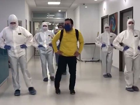New trend in turkey, penguin dance to boost patient's morale