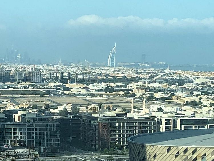 Cloudy skies and fog formation over parts of the UAE