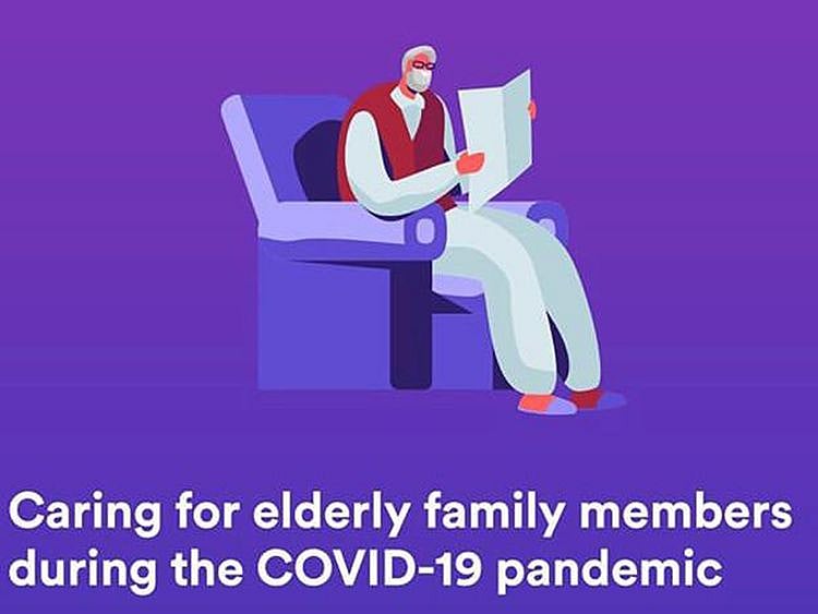The Dubai Health Authority posts Instagram guidelines on how to take care of elderly people