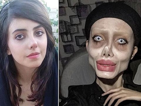 Fatemeh Khishvand, better known by her Instagram name Sahar Tabar, came to fame after posting photos in which she resembled what has been described as a zombie version of Angelina Jolie.