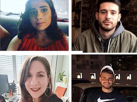 From top left clockwise: Rita Abi Rizk, Hassan Hadid, Ali Hamdan and May Taha